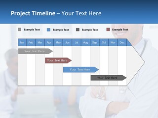 A Doctor Standing In Front Of A Laptop Computer PowerPoint Template