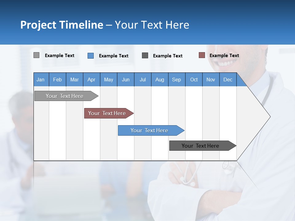 A Doctor Standing In Front Of A Laptop Computer PowerPoint Template