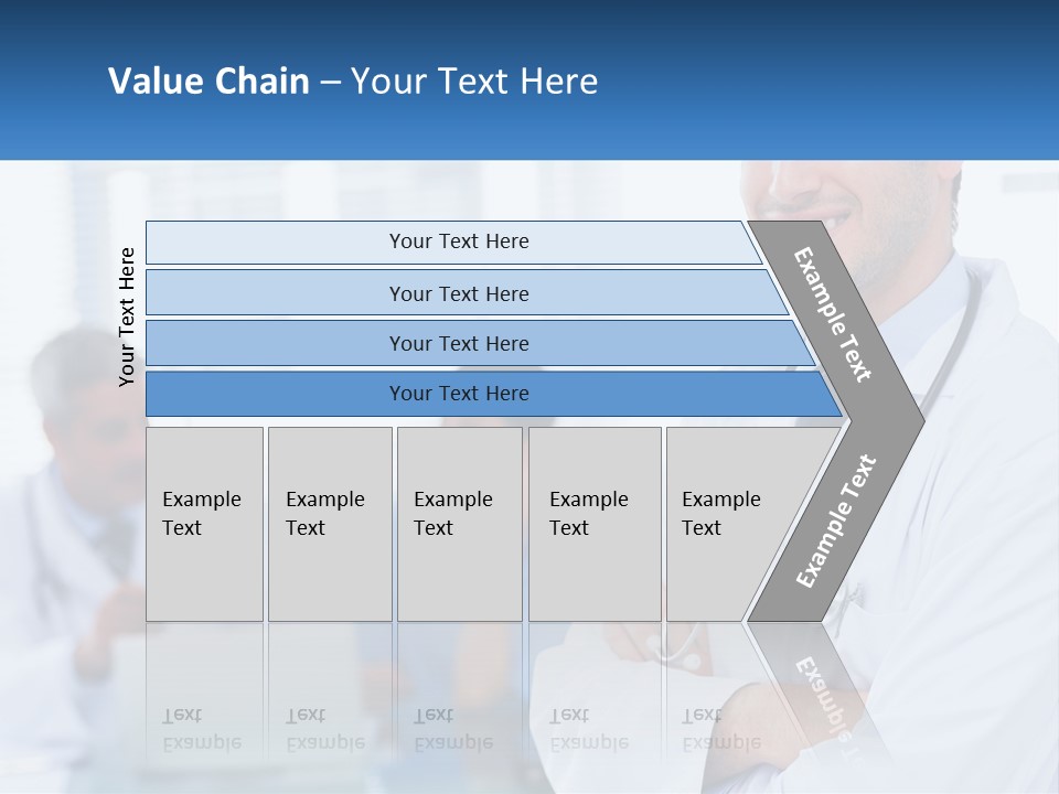 A Doctor Standing In Front Of A Laptop Computer PowerPoint Template