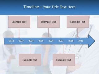 A Doctor Standing In Front Of A Laptop Computer PowerPoint Template