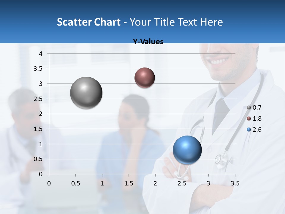 A Doctor Standing In Front Of A Laptop Computer PowerPoint Template