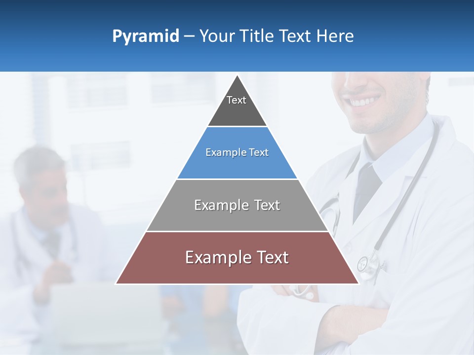 A Doctor Standing In Front Of A Laptop Computer PowerPoint Template