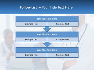 A Doctor Standing In Front Of A Laptop Computer PowerPoint Template