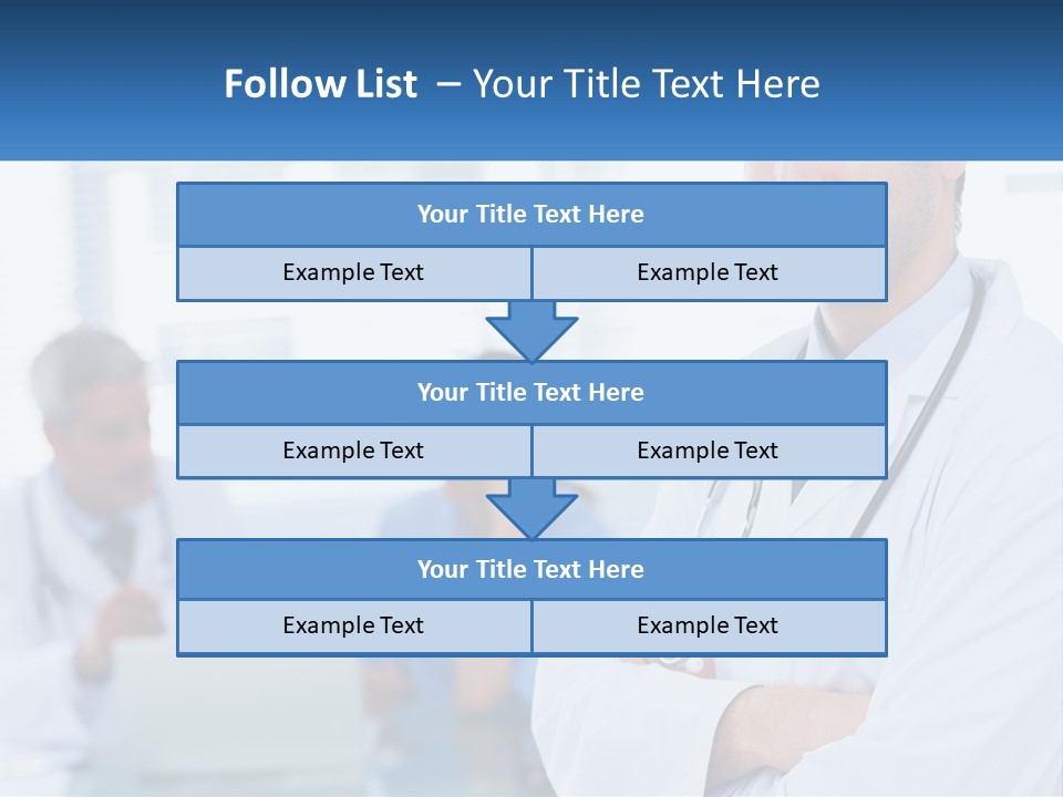 A Doctor Standing In Front Of A Laptop Computer PowerPoint Template