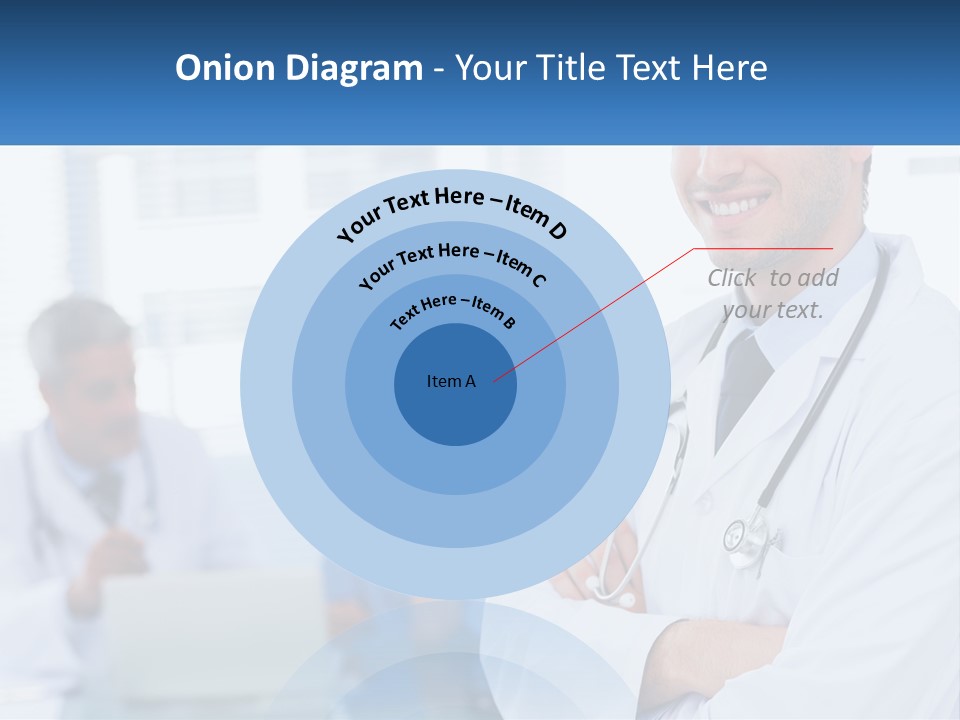 A Doctor Standing In Front Of A Laptop Computer PowerPoint Template