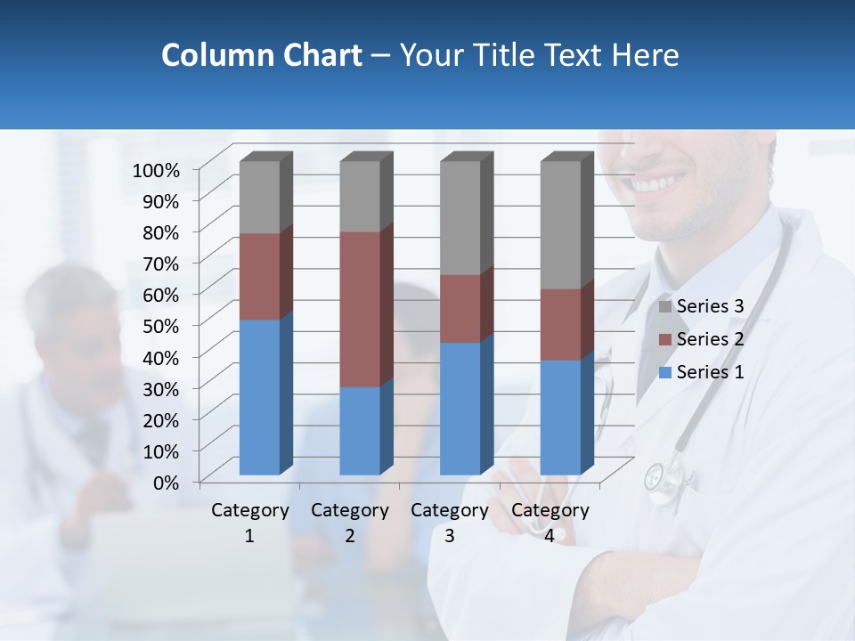 A Doctor Standing In Front Of A Laptop Computer PowerPoint Template