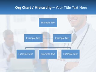 A Doctor Standing In Front Of A Laptop Computer PowerPoint Template