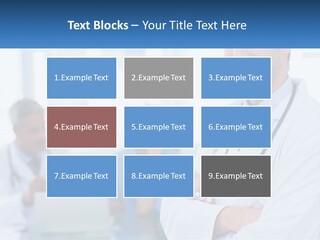 A Doctor Standing In Front Of A Laptop Computer PowerPoint Template