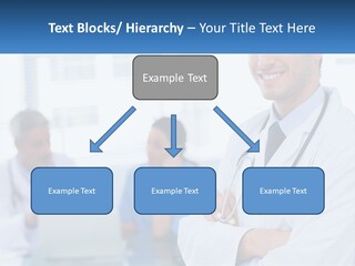 A Doctor Standing In Front Of A Laptop Computer PowerPoint Template