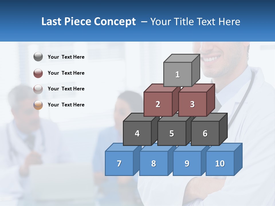 A Doctor Standing In Front Of A Laptop Computer PowerPoint Template