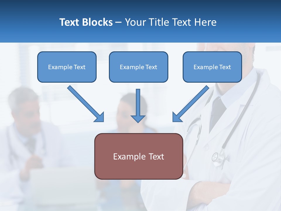 A Doctor Standing In Front Of A Laptop Computer PowerPoint Template