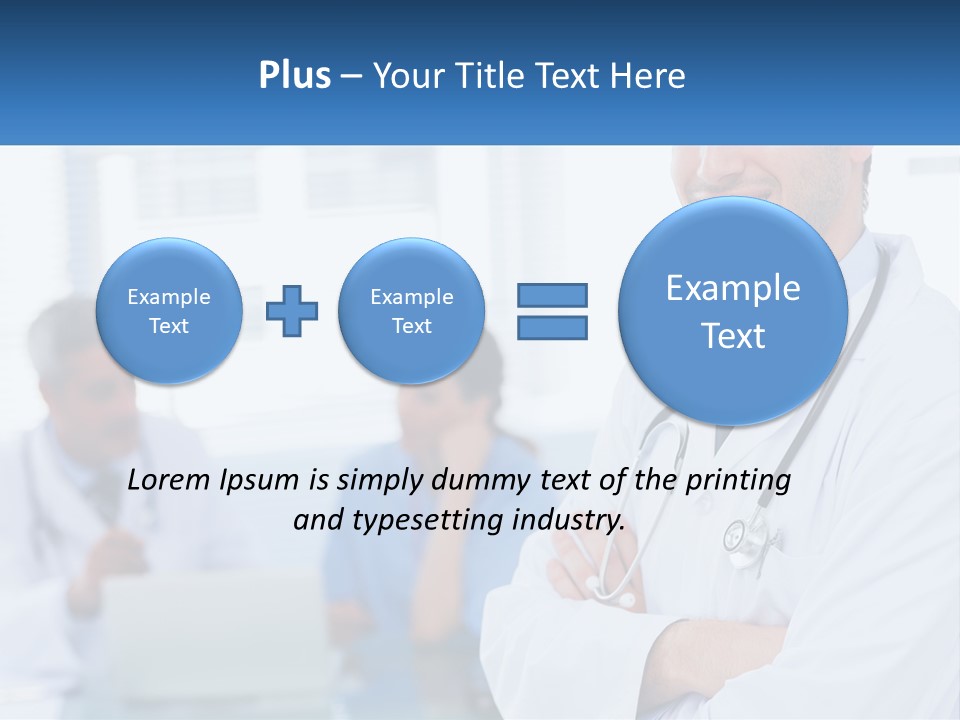 A Doctor Standing In Front Of A Laptop Computer PowerPoint Template