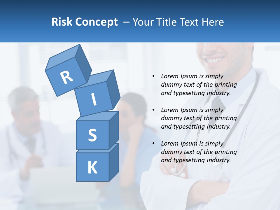 A Doctor Standing In Front Of A Laptop Computer PowerPoint Template