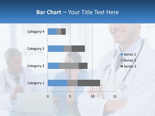 A Doctor Standing In Front Of A Laptop Computer PowerPoint Template