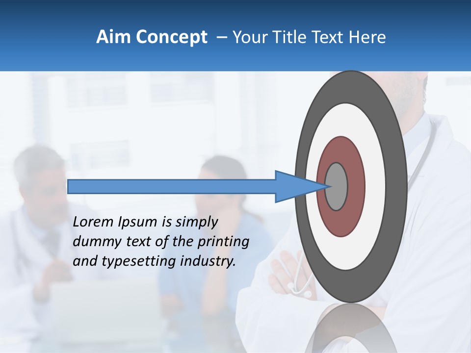 A Doctor Standing In Front Of A Laptop Computer PowerPoint Template