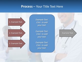 A Doctor Standing In Front Of A Laptop Computer PowerPoint Template