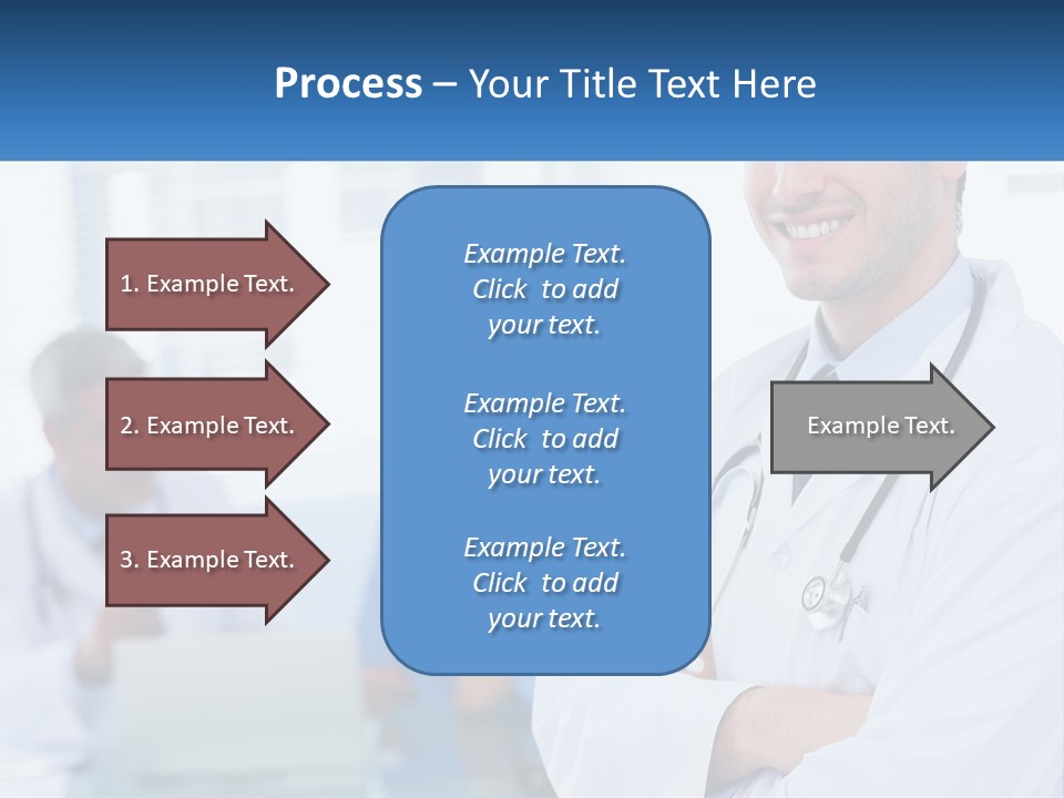 A Doctor Standing In Front Of A Laptop Computer PowerPoint Template