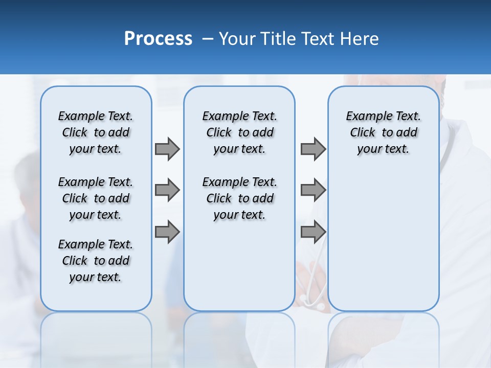 A Doctor Standing In Front Of A Laptop Computer PowerPoint Template