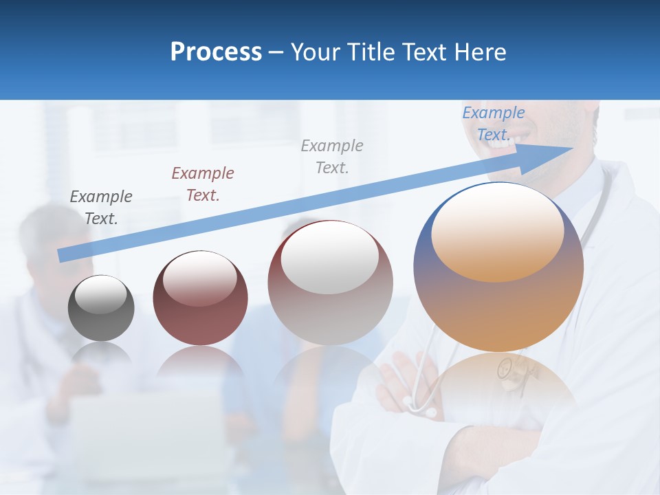 A Doctor Standing In Front Of A Laptop Computer PowerPoint Template
