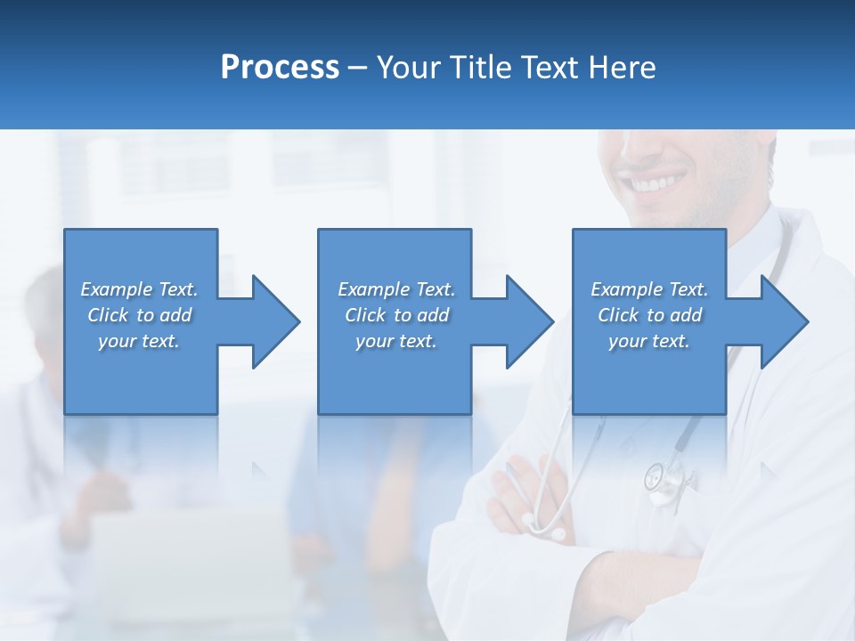 A Doctor Standing In Front Of A Laptop Computer PowerPoint Template