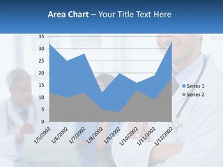 A Doctor Standing In Front Of A Laptop Computer PowerPoint Template