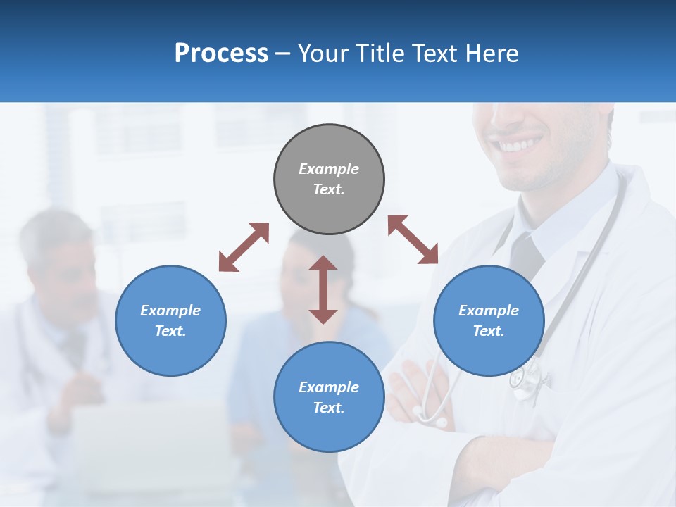 A Doctor Standing In Front Of A Laptop Computer PowerPoint Template