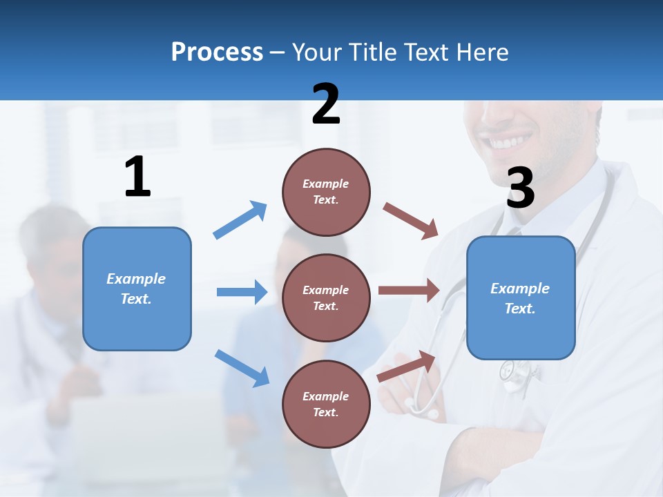 A Doctor Standing In Front Of A Laptop Computer PowerPoint Template