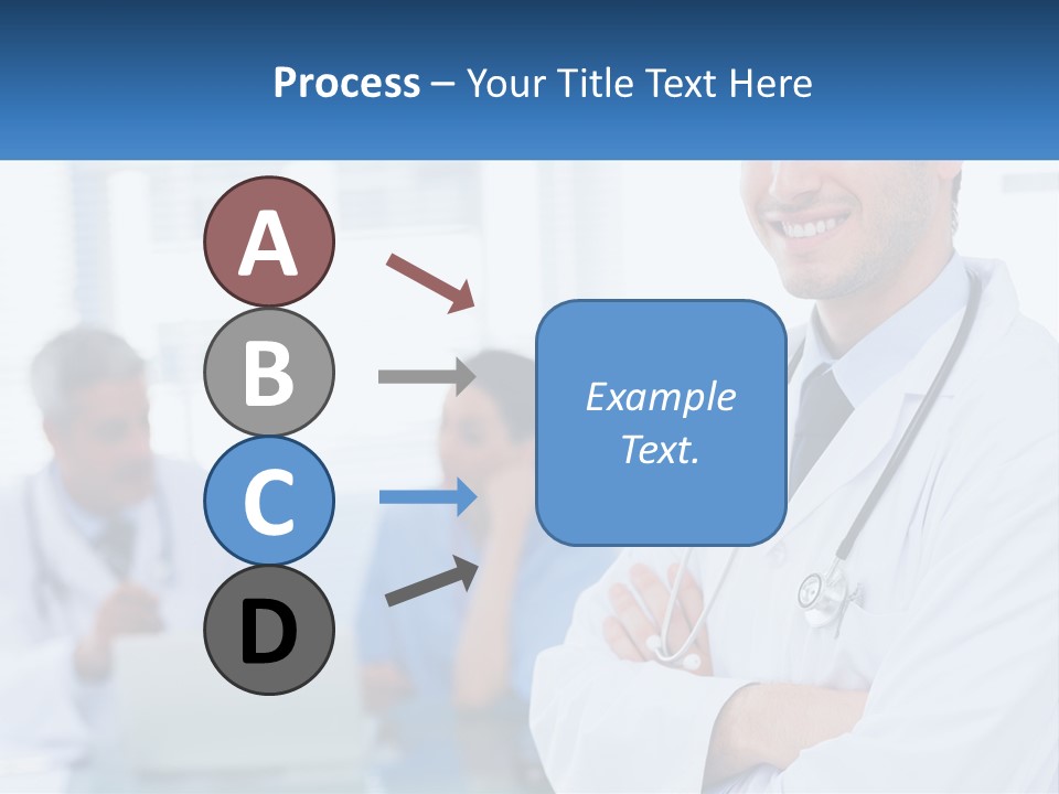 A Doctor Standing In Front Of A Laptop Computer PowerPoint Template