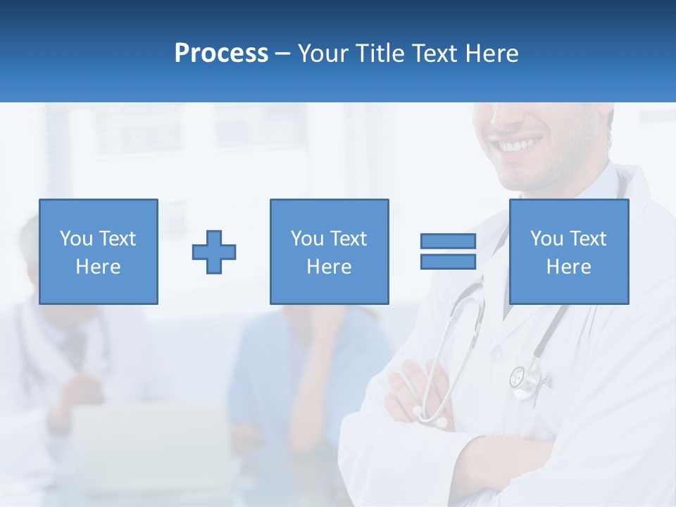 A Doctor Standing In Front Of A Laptop Computer PowerPoint Template