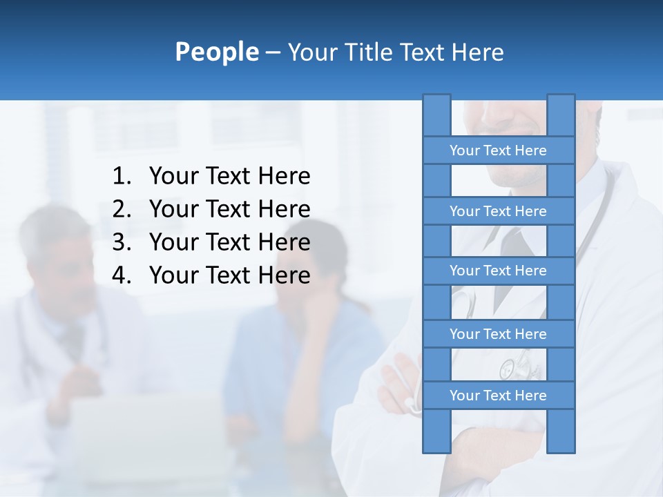 A Doctor Standing In Front Of A Laptop Computer PowerPoint Template