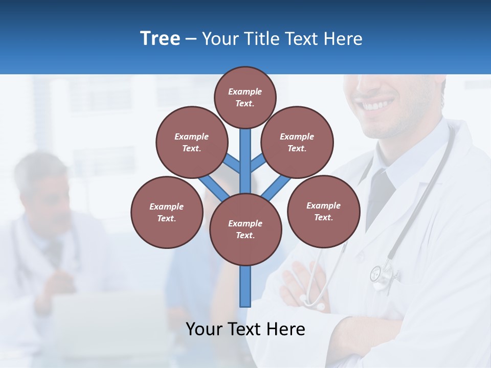 A Doctor Standing In Front Of A Laptop Computer PowerPoint Template