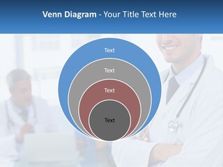 A Doctor Standing In Front Of A Laptop Computer PowerPoint Template
