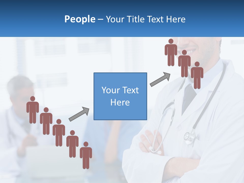 A Doctor Standing In Front Of A Laptop Computer PowerPoint Template