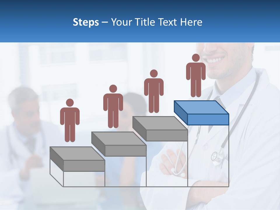 A Doctor Standing In Front Of A Laptop Computer PowerPoint Template