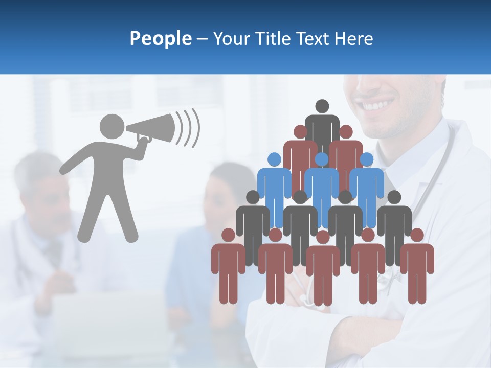 A Doctor Standing In Front Of A Laptop Computer PowerPoint Template