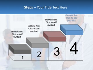 A Doctor Standing In Front Of A Laptop Computer PowerPoint Template