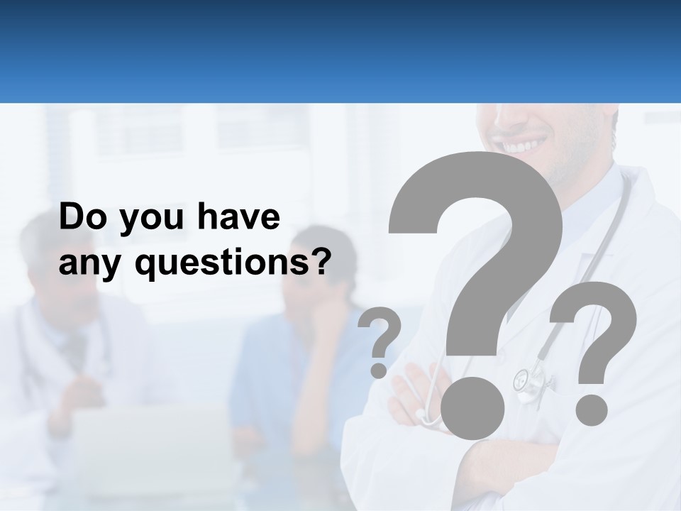 A Doctor Standing In Front Of A Laptop Computer PowerPoint Template