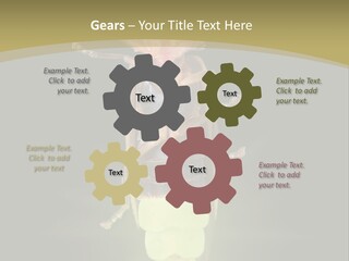 A Bug With A Light Shining On It's Back PowerPoint Template