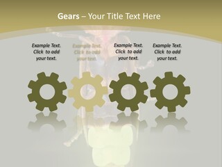 A Bug With A Light Shining On It's Back PowerPoint Template