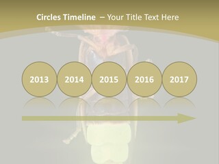 A Bug With A Light Shining On It's Back PowerPoint Template