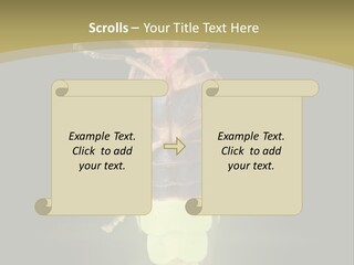 A Bug With A Light Shining On It's Back PowerPoint Template