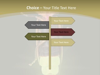 A Bug With A Light Shining On It's Back PowerPoint Template