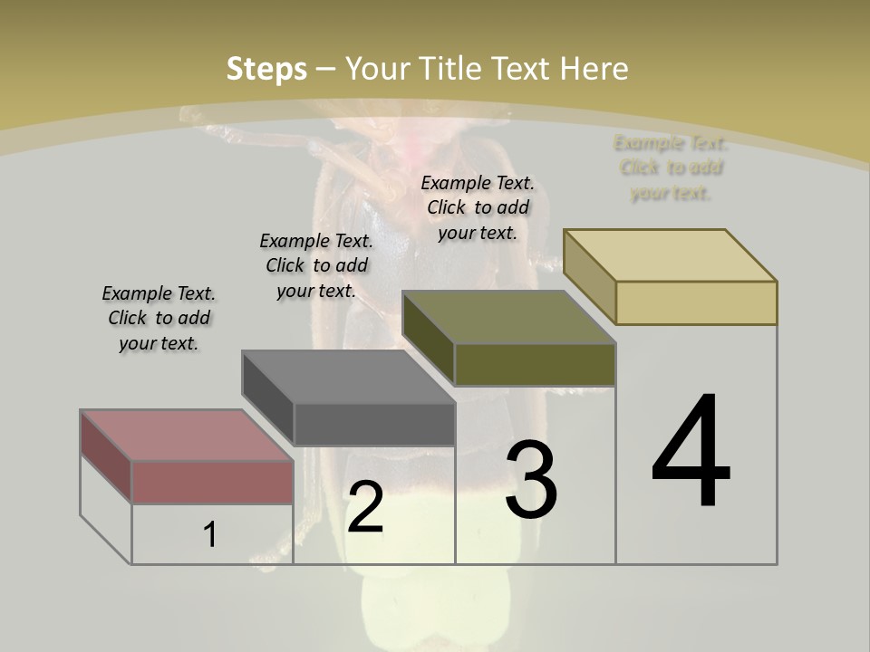 A Bug With A Light Shining On It's Back PowerPoint Template