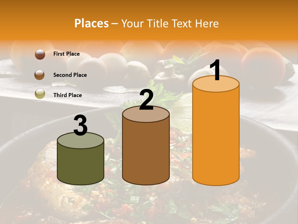 A Plate Of Food With A Fire In The Background PowerPoint Template