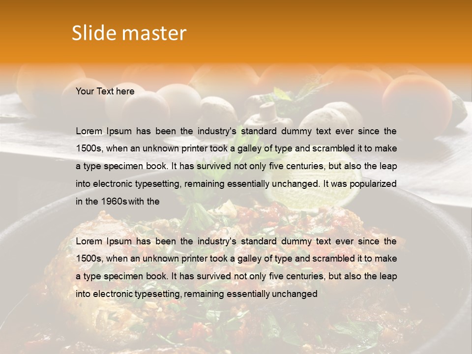 A Plate Of Food With A Fire In The Background PowerPoint Template