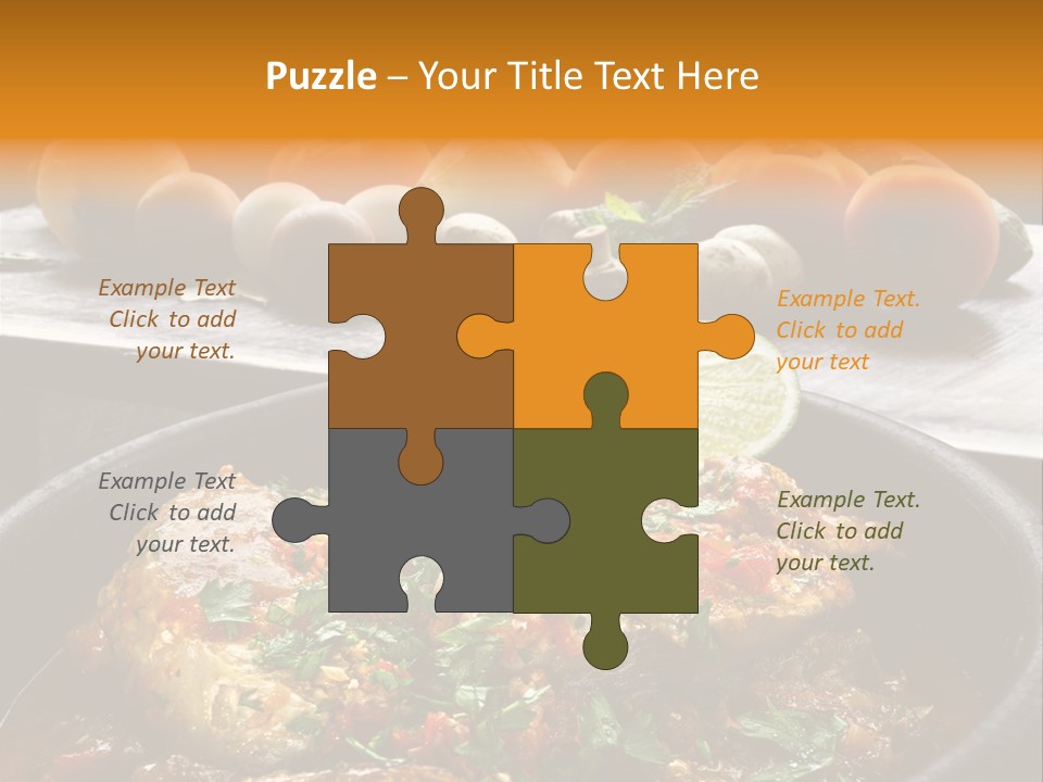 A Plate Of Food With A Fire In The Background PowerPoint Template