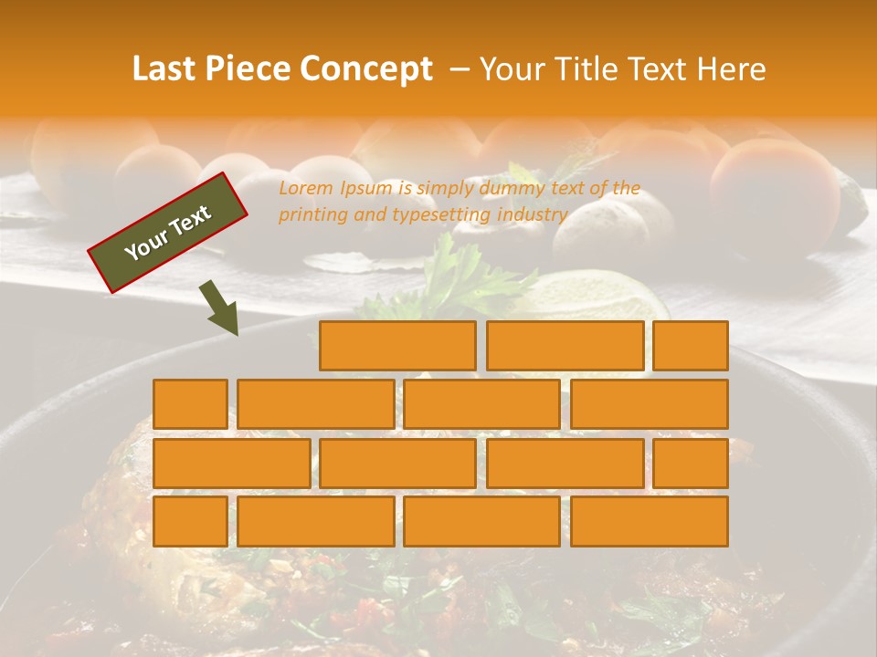 A Plate Of Food With A Fire In The Background PowerPoint Template