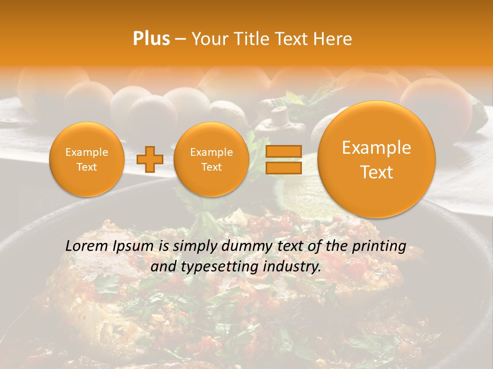 A Plate Of Food With A Fire In The Background PowerPoint Template