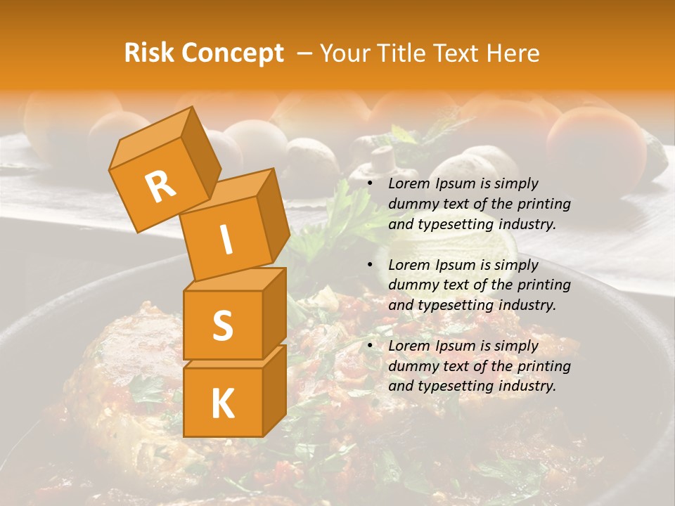 A Plate Of Food With A Fire In The Background PowerPoint Template