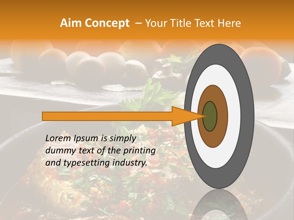 A Plate Of Food With A Fire In The Background PowerPoint Template